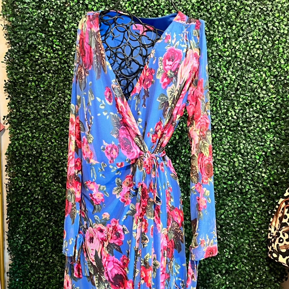 Betsy Johnson, maxi, side wrap waist dress
